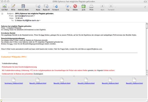 Bericht Email