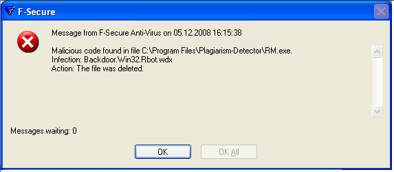 Der Install-Datei ist mit einer Trojaner infiziert. 
